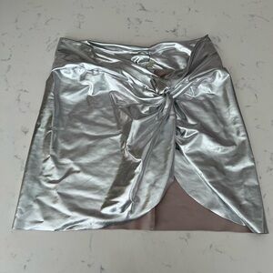 NWT SKIMS (Kim Kardashian) Metallic Wrap Mini Skirt size L